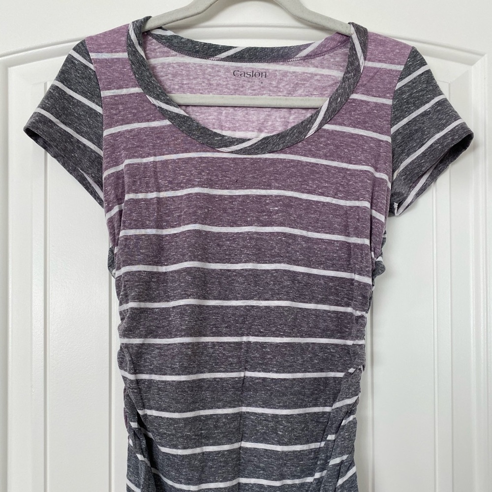 Purple striped Caslon maternity t-shirt size S